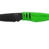 ANV Knives P100 Sleipner Cerakote, Neon Green Paracord, P100-043, Black Kydex Sheath, Couteau De Cou