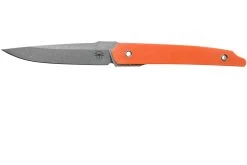 Amare Knives Pocket Peak Fixed, Stonewash Orange G10, Couteau Ă Lame Fixe