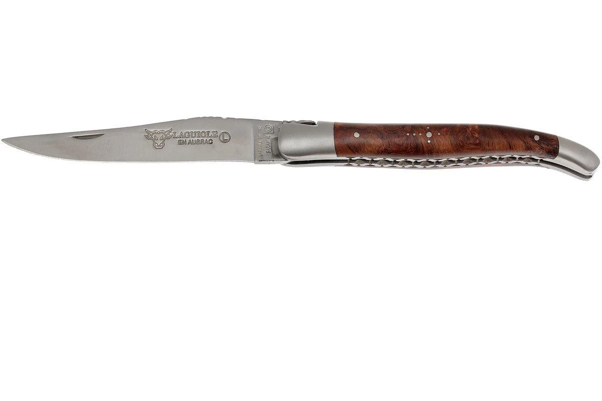 Laguiole En Aubrac 12cm Doubles Platines, Loupe De Palissandre 1 Laguiole En Aubrac 12cm Doubles Platines, Loupe De Palissandre