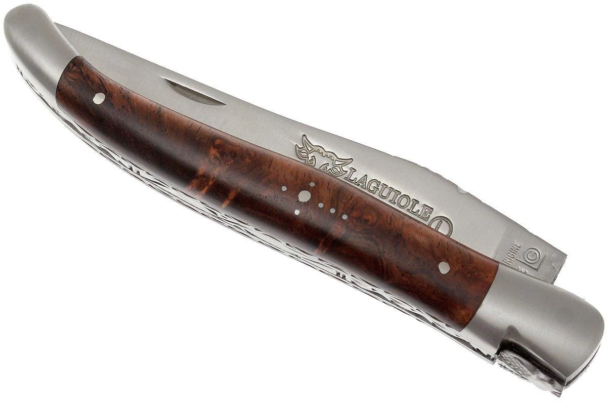 Laguiole En Aubrac 12cm Doubles Platines, Loupe De Palissandre 3 Laguiole En Aubrac 12cm Doubles Platines, Loupe De Palissandre – Image 3