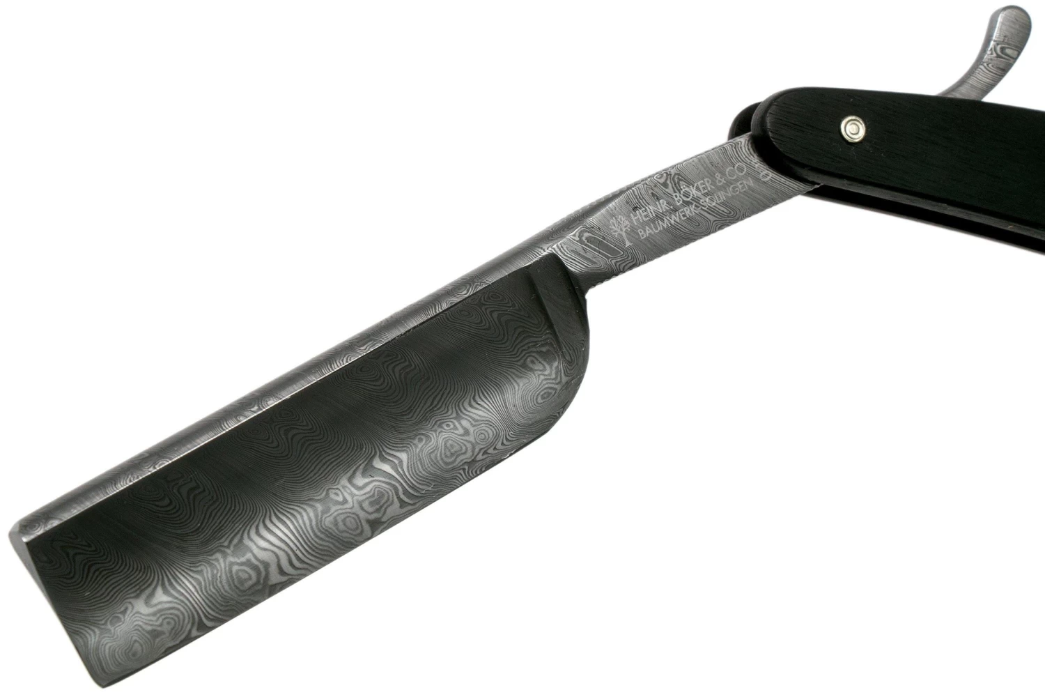 Böker Manufaktur Ebony Damascus Rasoir Coupe-chou 140609DAM 3 Böker Manufaktur Ebony Damascus Rasoir Coupe-chou 140609DAM – Image 3