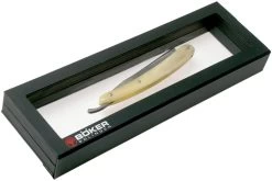 Böker Manufaktur Damascus Horn Rasoir Coupe-choux 140623DAM 13 Böker Manufaktur Damascus Horn Rasoir Coupe-choux 140623DAM -Couteaux Promotion Boutique BO140623DAM 07 boker