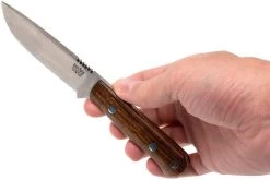 Bark River Bravo Necker II CPM 154CM, Desert Ironwood, Brown Sheath -Couteaux Promotion Boutique BRK07 002DIW2 06 bark river brk07 002diw2 06