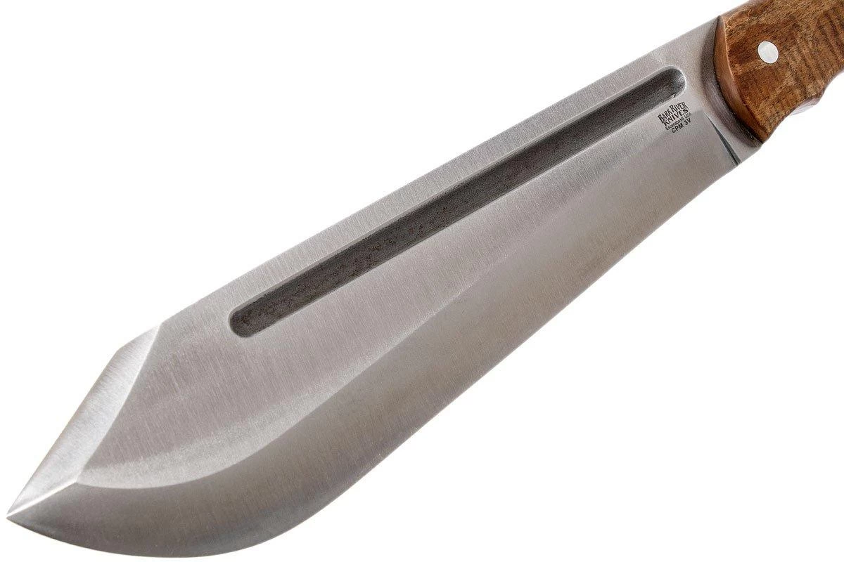 Bark River JX5 Vengeful 1 CPM 3V Dark Curly Maple Machette 3 Bark River JX5 Vengeful 1 CPM 3V Dark Curly Maple Machette – Image 3