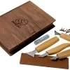 BeaverCraft Geometric Wood Carving Set S05 Book Kit De Sculpture Sur Bois Avec Boîte De Rangement Livre
