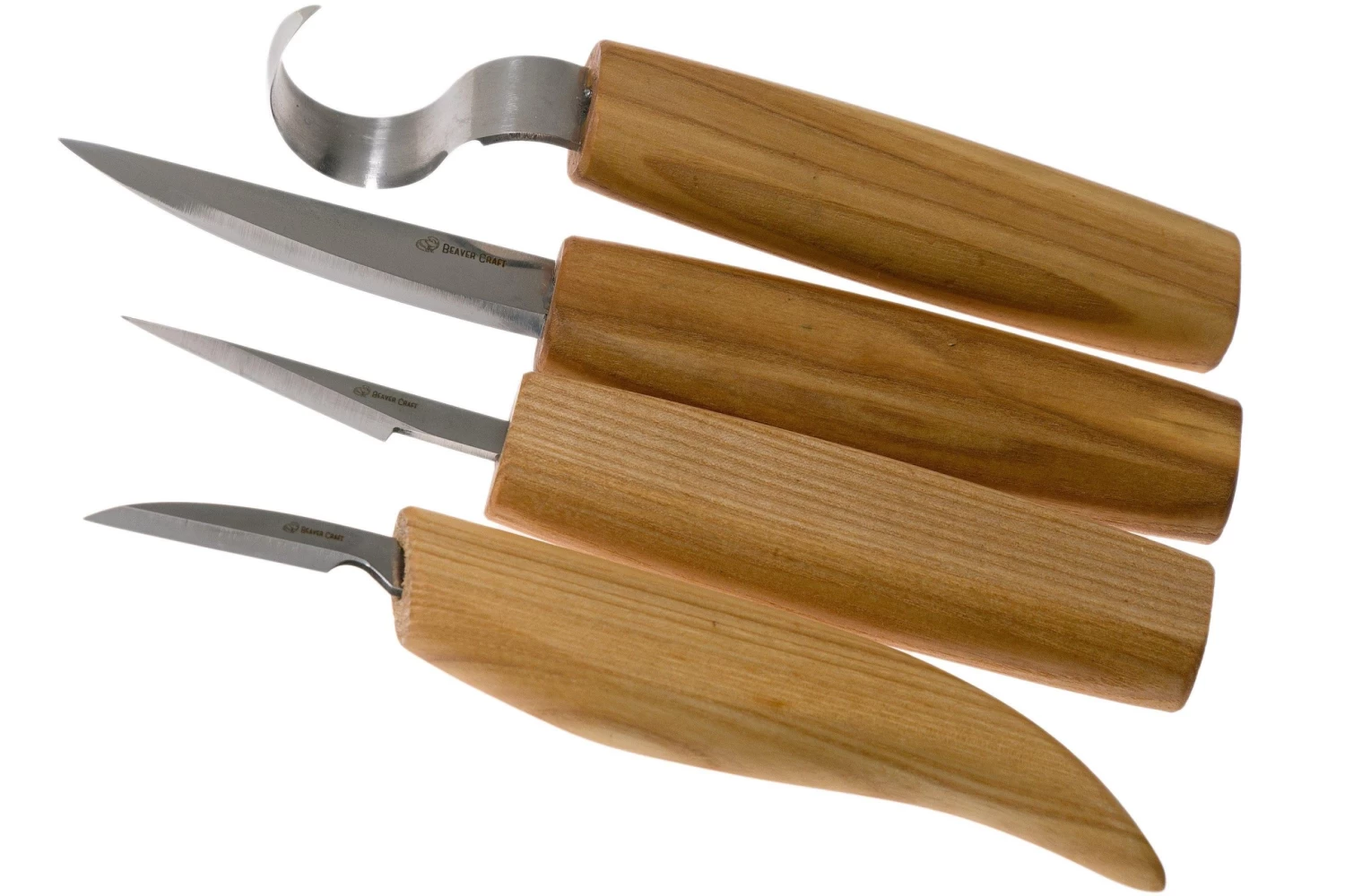 BeaverCraft Set Of 4 Knives S09, Set De Sculpture Sur Bois 1 BeaverCraft Set Of 4 Knives S09, Set De Sculpture Sur Bois