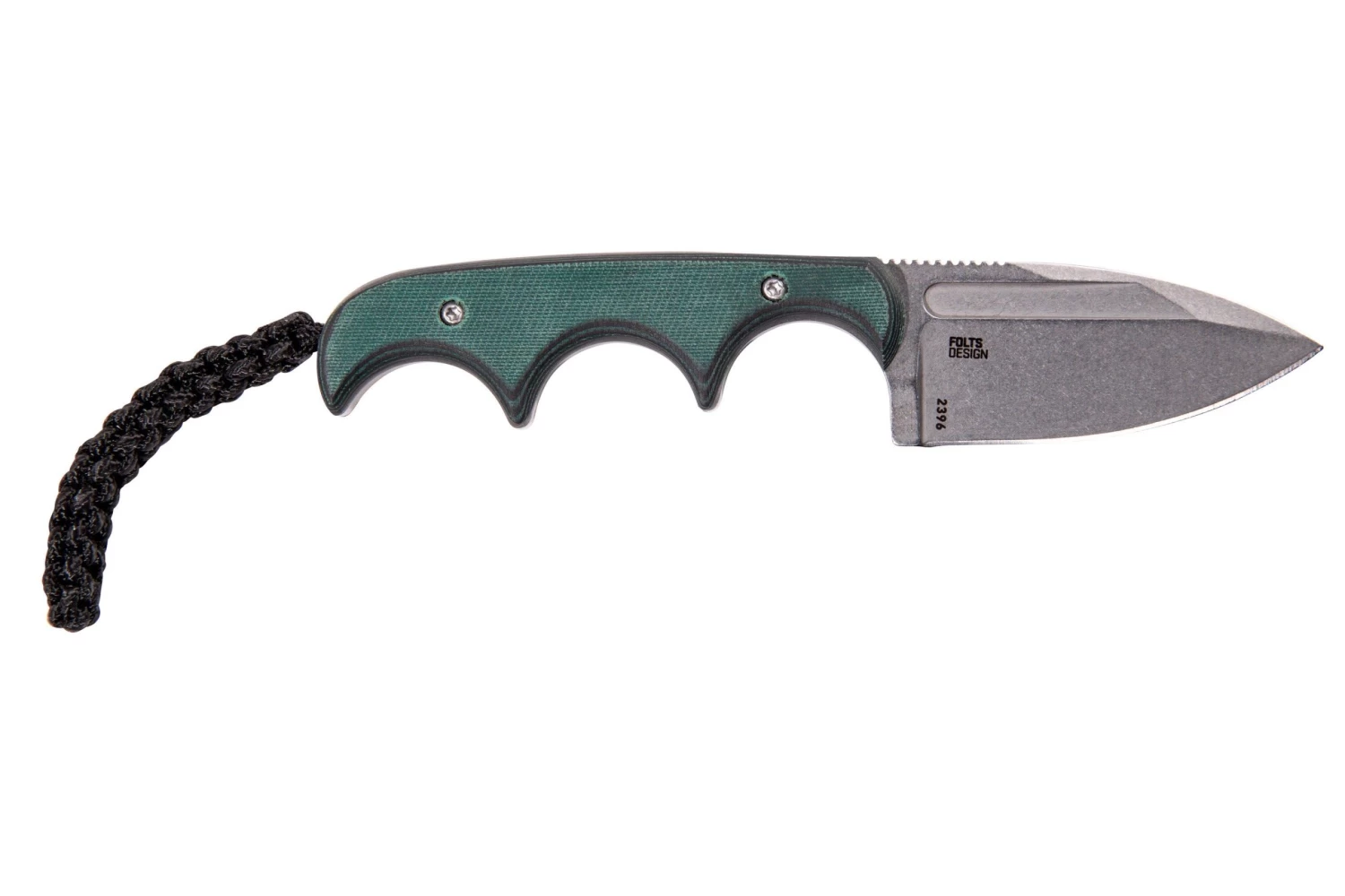 CRKT Minimalist Spear Point, Green Black, Couteau De Cou, Alan Folts Design 2 CRKT Minimalist Spear Point, Green Black, Couteau De Cou, Alan Folts Design – Image 2
