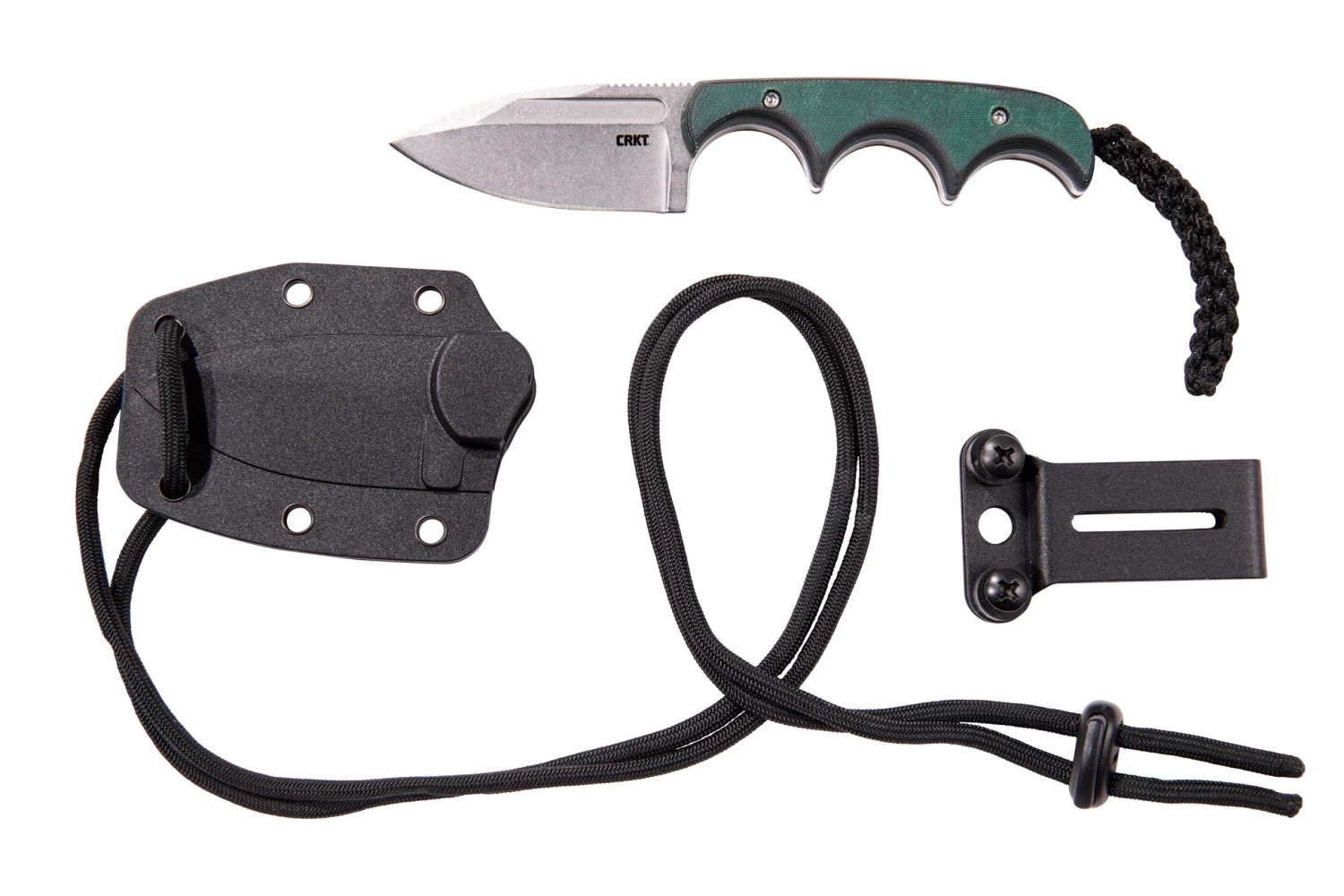 CRKT Minimalist Spear Point, Green Black, Couteau De Cou, Alan Folts Design 7 CRKT Minimalist Spear Point, Green Black, Couteau De Cou, Alan Folts Design – Image 7