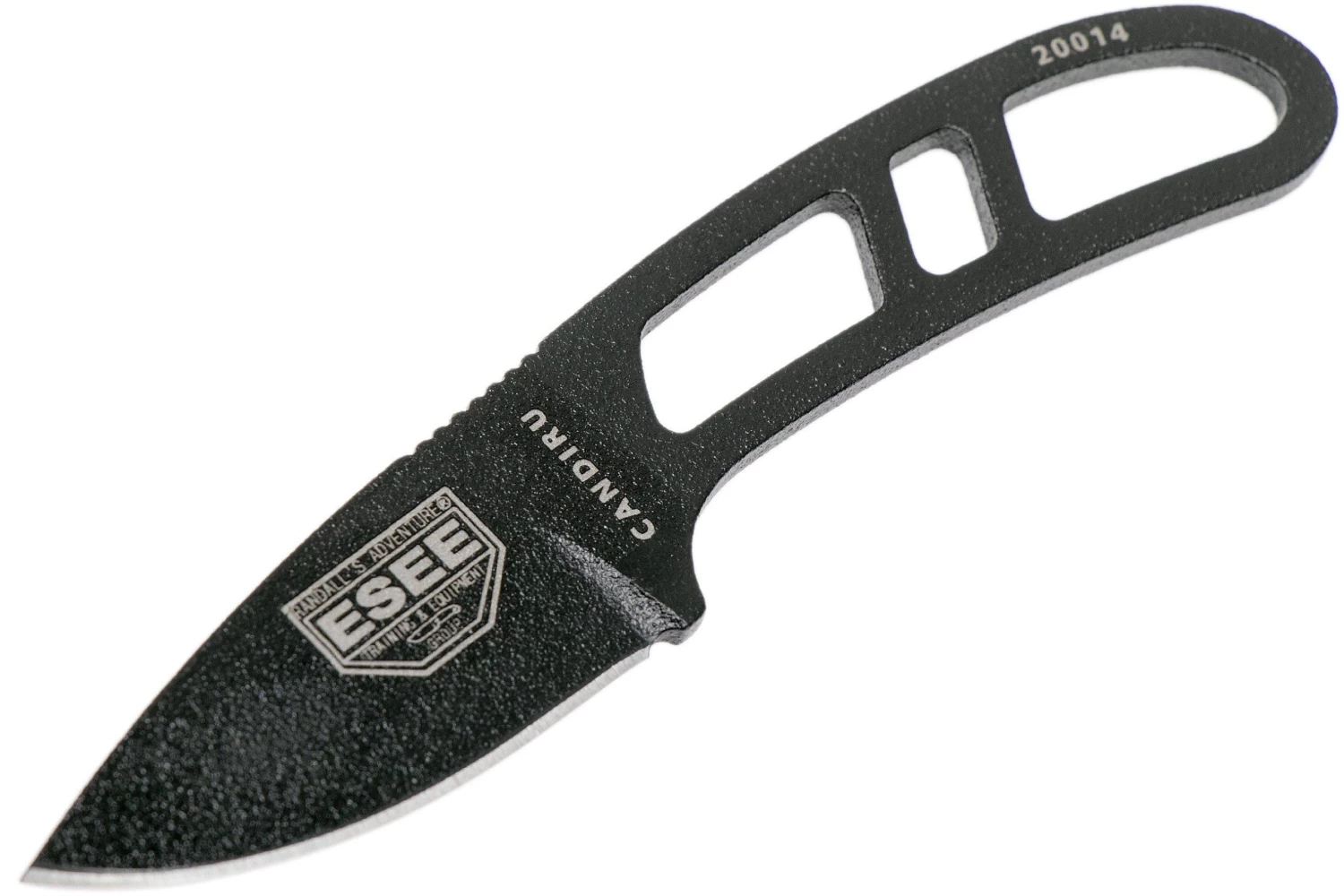 ESEE Candiru Black CAN-B Couteau De Cou Avec étui Noir + Clip Ceinture 3 ESEE Candiru Black CAN-B Couteau De Cou Avec étui Noir + Clip Ceinture – Image 3