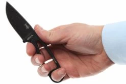 ESEE Izula Black IZULA-B Couteau De Cou Avec étui Noir + Clip Ceinture -Couteaux Promotion Boutique EE IZULA B 06 esee knives izula black ee izula b d4