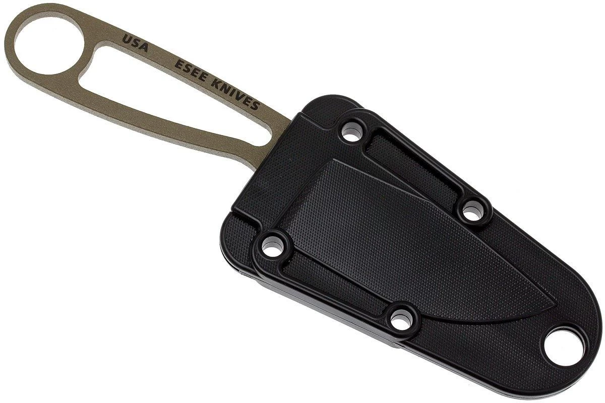 ESEE Izula Dark Earth IZULA-DE Couteau De Cou Avec étui Noir + Clip Ceinture 2 ESEE Izula Dark Earth IZULA-DE Couteau De Cou Avec étui Noir + Clip Ceinture – Image 2