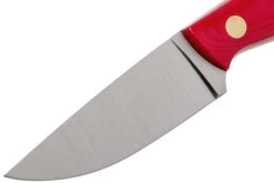 Brisa Necker 70 Alice, Red Micarta, Leather Sheath 9819 -Couteaux Promotion Boutique ENZ 9819 03 enzo enz 9819 03