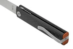 Fox Knives Chnops, FX-543 CFO, Carbonfiber, Orange Hardware, Black M390, Couteau De Poche, Riccardo Gobbato Design -Couteaux Promotion Boutique FOFX 543CFO 04 foxknives