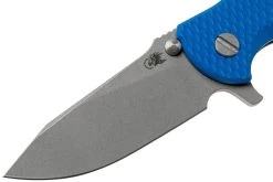 Rick Hinderer Jurassic Slicer Working Finish Blue G10 CPM 20CV Couteau De Poche -Couteaux Promotion Boutique HRK JU SL WF BL 03 rick hinderer knives