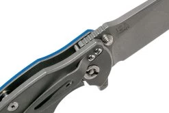 Rick Hinderer Jurassic Slicer Working Finish Blue G10 CPM 20CV Couteau De Poche -Couteaux Promotion Boutique HRK JU SL WF BL 06 rick hinderer knives