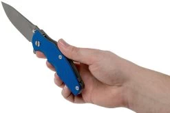 Rick Hinderer Jurassic Slicer Working Finish Blue G10 CPM 20CV Couteau De Poche -Couteaux Promotion Boutique HRK JU SL WF BL 08 rick hinderer knives