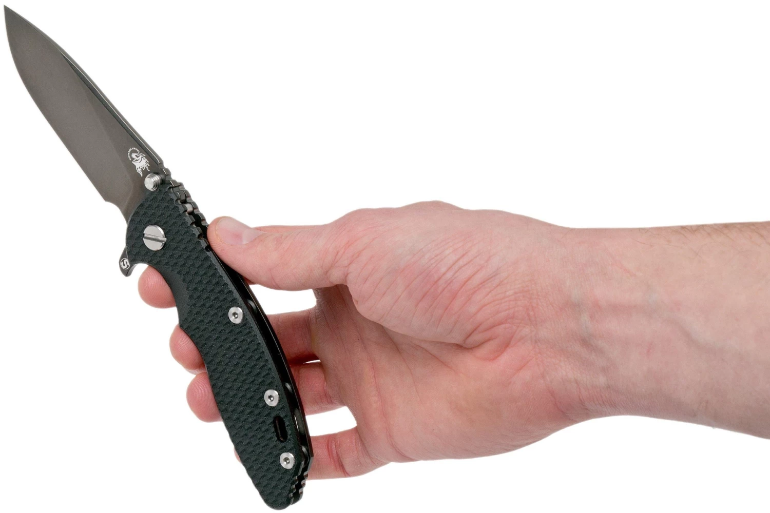 Rick Hinderer XM18 3,5” Skinny Slicer Black DLC, Black G10 8 Rick Hinderer XM18 3,5” Skinny Slicer Black DLC, Black G10 – Image 8