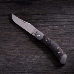 Jack Wolf Cyborg Jack CYBO-01-CDMO Fat Carbon Dark Matter Orange, Couteau De Poche Slipjoint