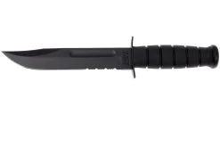 KA-BAR USMC 1214 Lame Partiellement Dentelée, Kraton, étui Kydex
