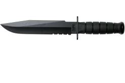 KA-BAR Fighter 1271 Couteau à Lame Fixe Partiellement Dentelé, étui Kydex