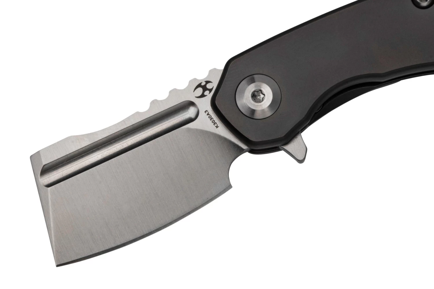 Kansept Mini Korvid K3030A3 Satin CPM-S35VN, Bronze Titanium Couteau De Poche, Justin Koch Design 3 Kansept Mini Korvid K3030A3 Satin CPM-S35VN, Bronze Titanium Couteau De Poche, Justin Koch Design – Image 3