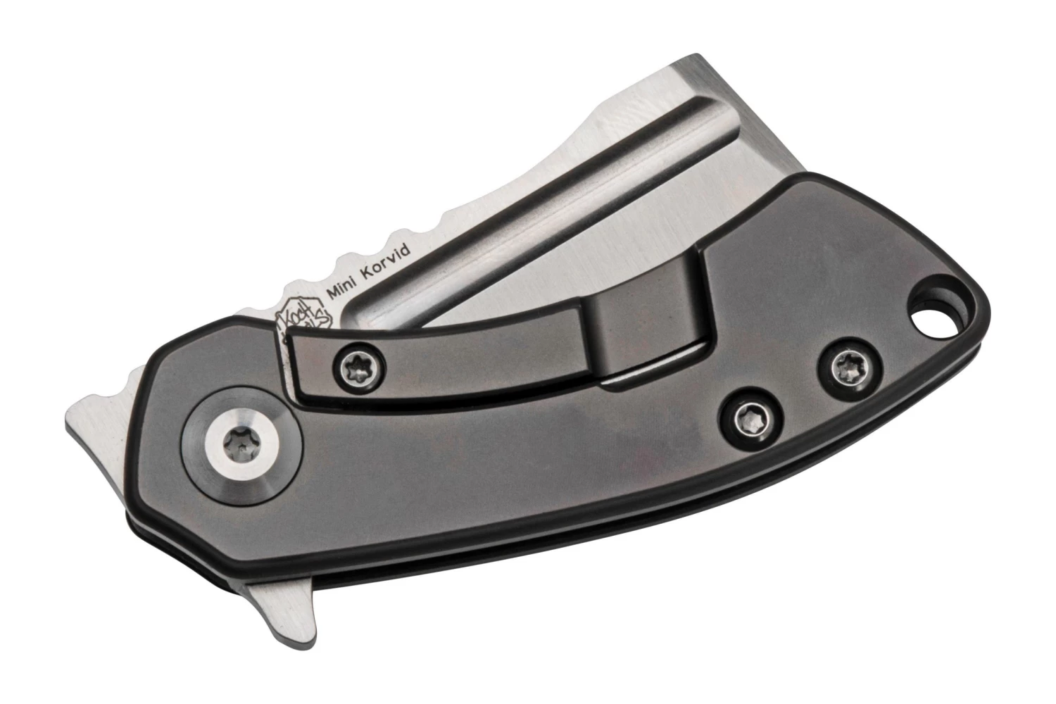 Kansept Mini Korvid K3030A3 Satin CPM-S35VN, Bronze Titanium Couteau De Poche, Justin Koch Design 4 Kansept Mini Korvid K3030A3 Satin CPM-S35VN, Bronze Titanium Couteau De Poche, Justin Koch Design – Image 4