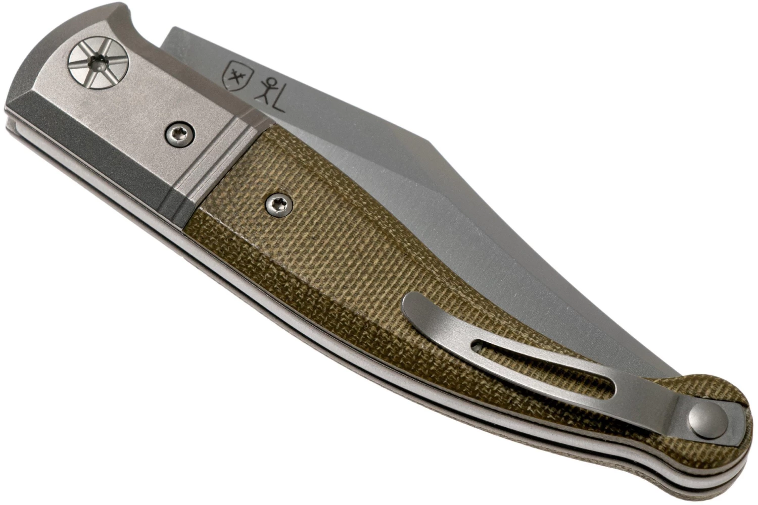 LionSteel Gitano Green Canvas Micarta GT01 CVG Couteau De Poche, Gudy Van Poppel Design 4 LionSteel Gitano Green Canvas Micarta GT01 CVG Couteau De Poche, Gudy Van Poppel Design – Image 4