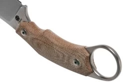 LionSteel H1 Skinner CVN Natural Canvas Micarta Couteau Fixe, Tommaso Rumici Design -Couteaux Promotion Boutique LI H1 CVN 04 lionsteel