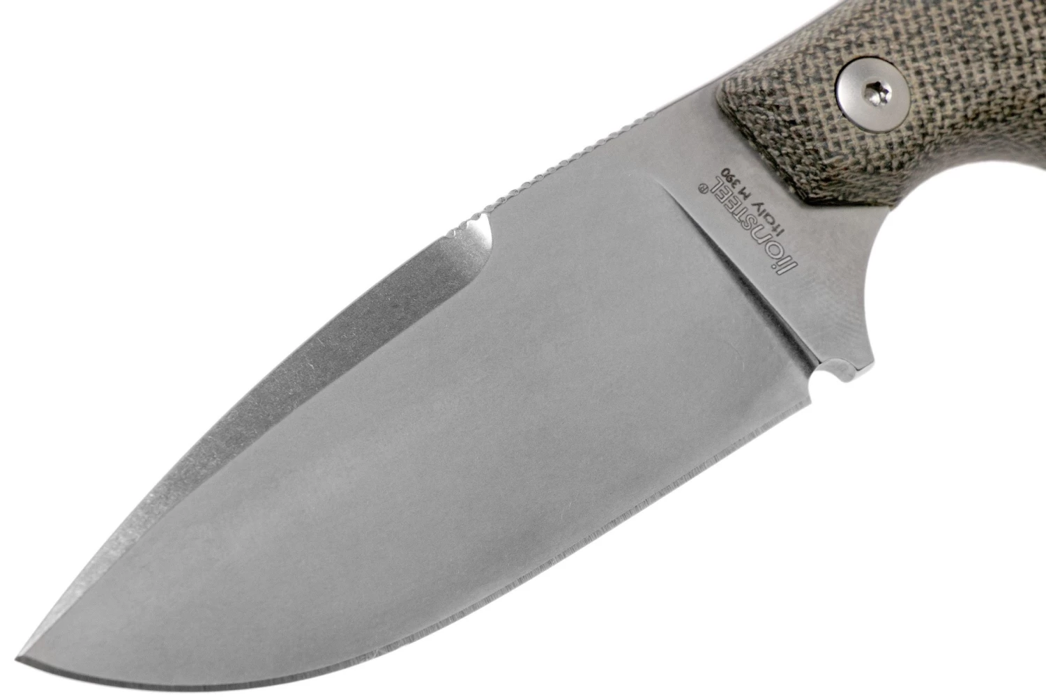 LionSteel H2 Drop Point CVG Green Canvas Micarta Couteau Fixe, Tommaso Rumici Design 3 LionSteel H2 Drop Point CVG Green Canvas Micarta Couteau Fixe, Tommaso Rumici Design – Image 3
