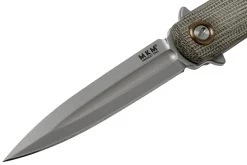 MKM Flame Dagger FL02-GCT Green Canvas Micarta Couteau De Poche, Michael Zieba Design -Couteaux Promotion Boutique MMK FL02 GCT 03 mkm knives