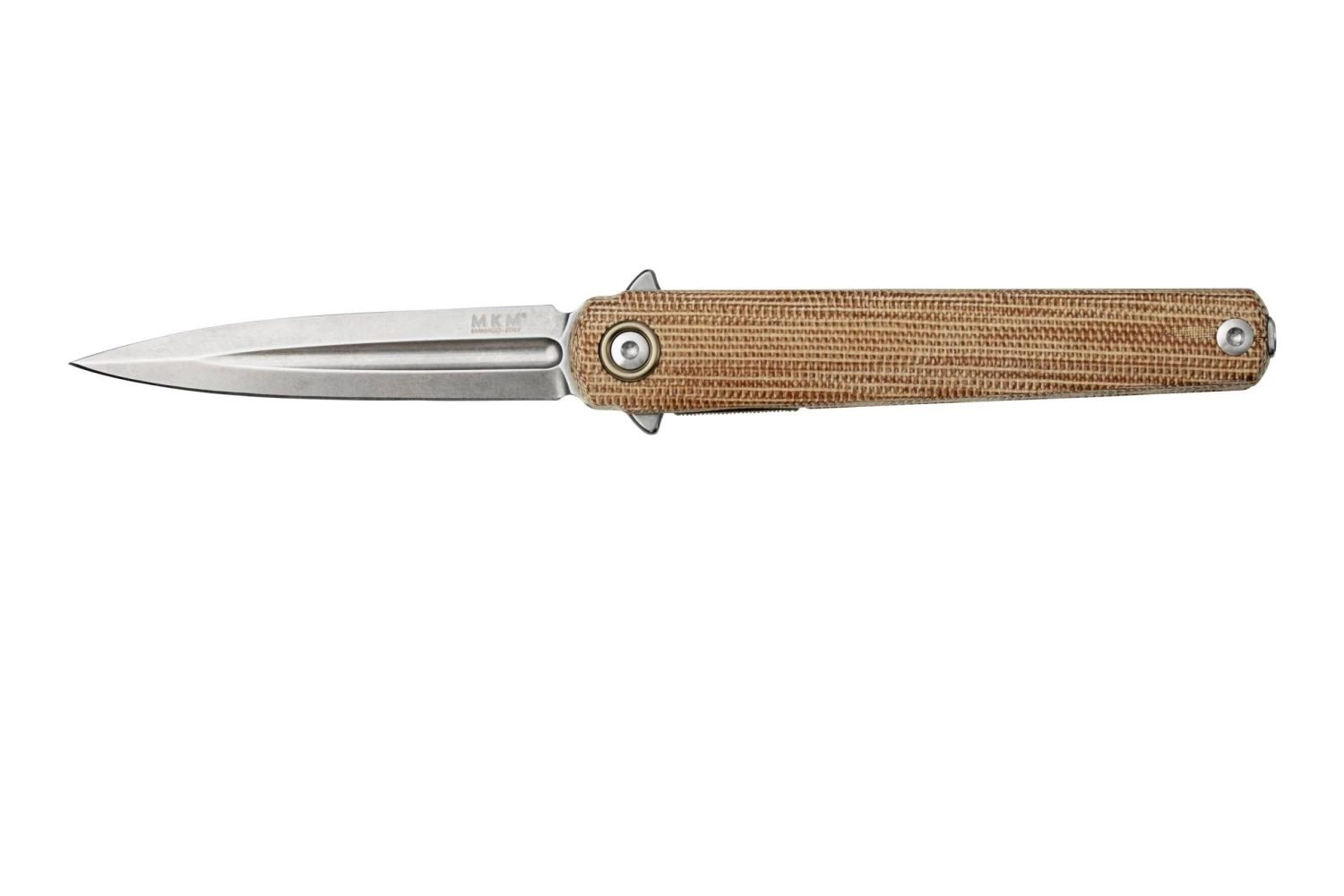 MKM Flame Light FL02L-NC Dagger, Natural Micarta, Couteau De Poche 1 MKM Flame Light FL02L-NC Dagger, Natural Micarta, Couteau De Poche