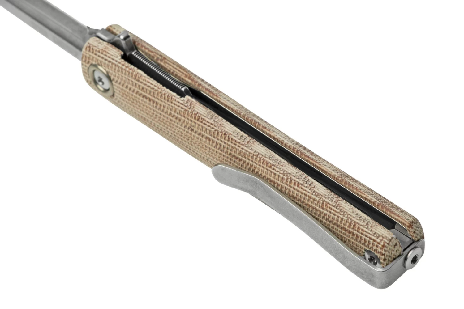 MKM Flame Light FL02L-NC Dagger, Natural Micarta, Couteau De Poche 4 MKM Flame Light FL02L-NC Dagger, Natural Micarta, Couteau De Poche – Image 4