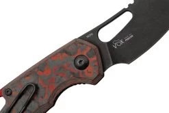 MKM Isonzo FX03-2CLD Cleaver Dark Stonewashed, Lava Flow Carbon Fiber, Couteau De Poche, Jesper Voxnaes Design -Couteaux Promotion Boutique MMK FX03 2CLD 05 mkm