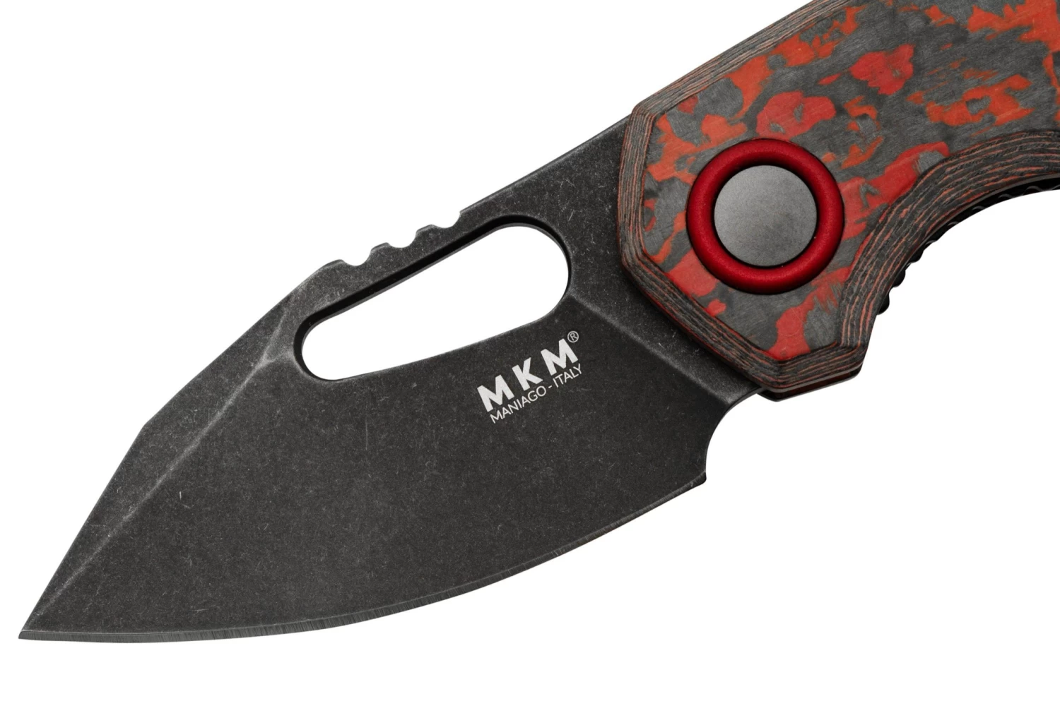 MKM Isonzo FX03-3CLD Clip Point Dark Stonewashed, Lava Flow Carbon Fiber, Couteau De Poche, Jesper Voxnaes Design 3 MKM Isonzo FX03-3CLD Clip Point Dark Stonewashed, Lava Flow Carbon Fiber, Couteau De Poche, Jesper Voxnaes Design – Image 3