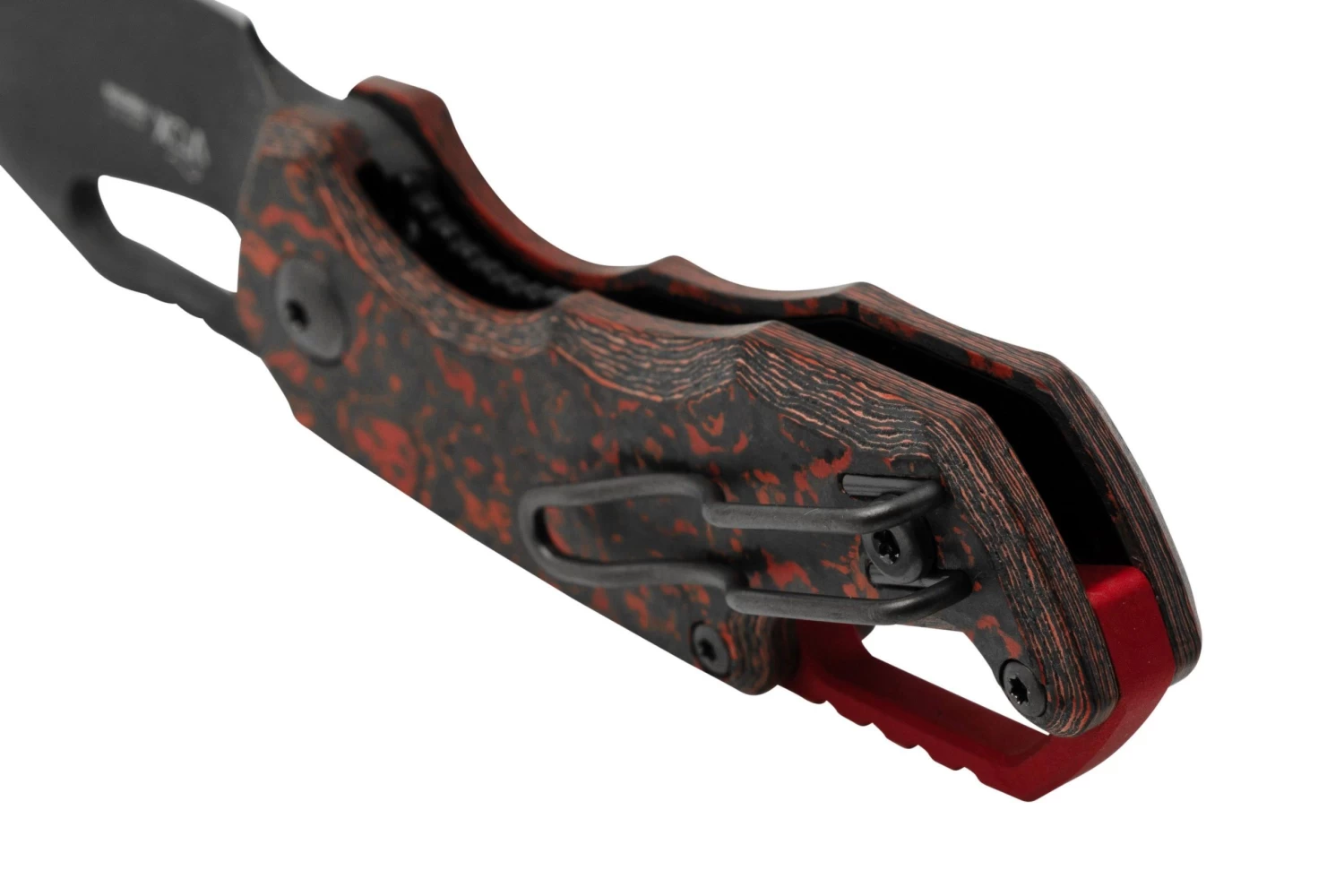 MKM Isonzo FX03-3CLD Clip Point Dark Stonewashed, Lava Flow Carbon Fiber, Couteau De Poche, Jesper Voxnaes Design 4 MKM Isonzo FX03-3CLD Clip Point Dark Stonewashed, Lava Flow Carbon Fiber, Couteau De Poche, Jesper Voxnaes Design – Image 4