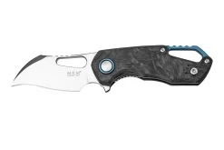 MKM Isonzo FX03M-1CM Hawkbill Marble Carbon Fiber, Couteau De Poche, Jesper Voxnaes Design