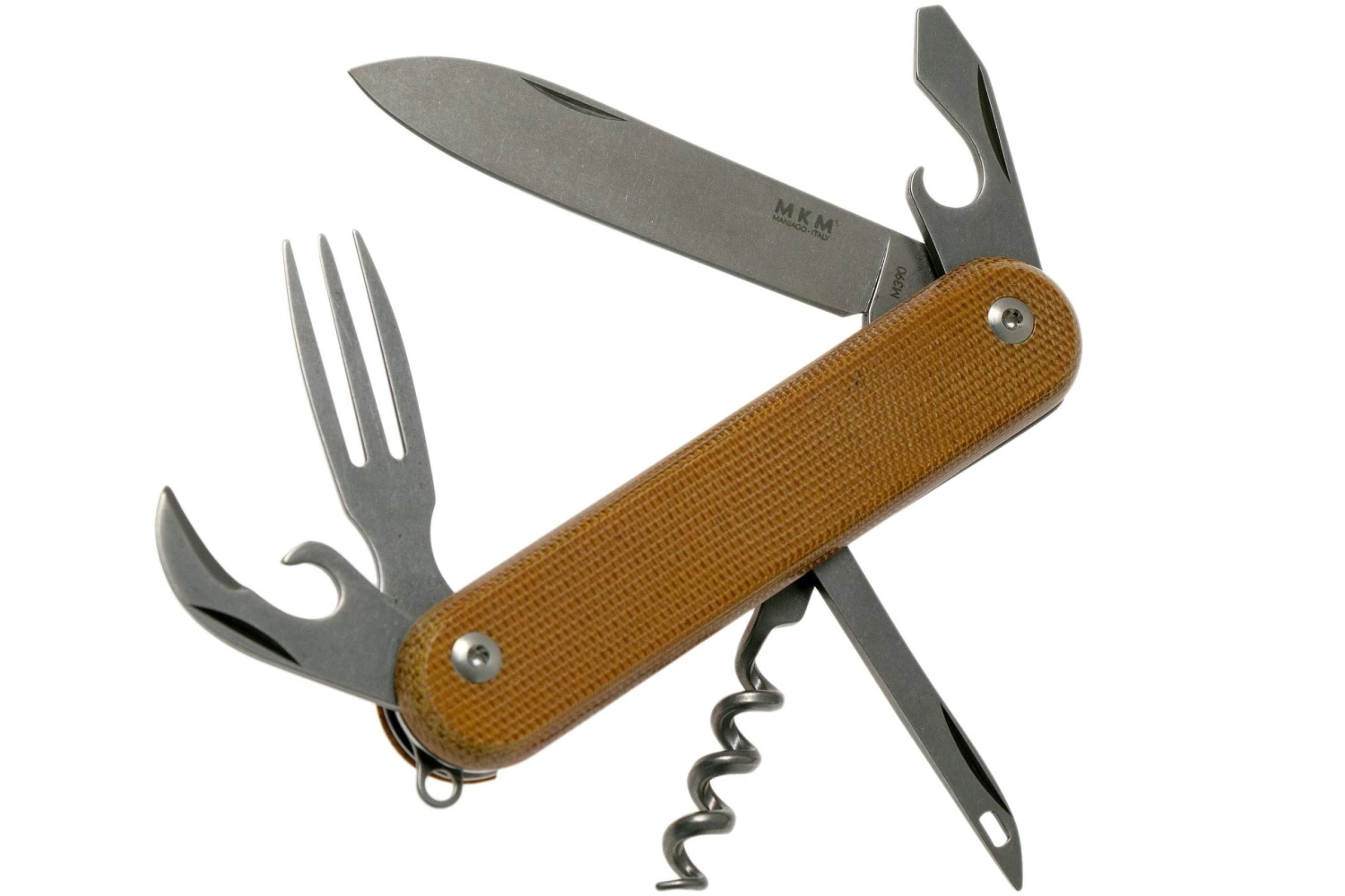 MKM Malga 6 Natural Canvas Micarta MP06-NC Couteau De Poche 1 MKM Malga 6 Natural Canvas Micarta MP06-NC Couteau De Poche