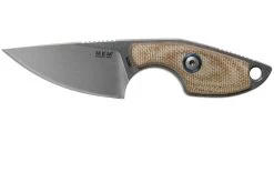 MKM Mikro 1 Drop, Stonewashed Natural Canvas Micarta Couteau De Cou, Jesper Voxnaes Design