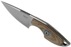 MKM Mikro 1 Drop, Stonewashed Natural Canvas Micarta Couteau De Cou, Jesper Voxnaes Design -Couteaux Promotion Boutique MMK MR01 NC 04 mkm knives