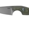 MKM Mikro 2 Wharncliffe, Stonewashed Green Canvas Micarta Couteau De Cou, Jesper Voxnaes Design