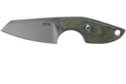 MKM Mikro 2 Wharncliffe, Stonewashed Green Canvas Micarta Couteau De Cou, Jesper Voxnaes Design