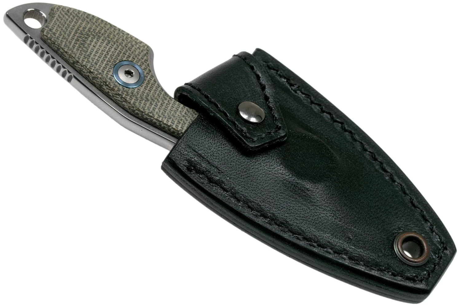 MKM Mikro 2 Wharncliffe, Stonewashed Green Canvas Micarta Couteau De Cou, Jesper Voxnaes Design 6 MKM Mikro 2 Wharncliffe, Stonewashed Green Canvas Micarta Couteau De Cou, Jesper Voxnaes Design – Image 6