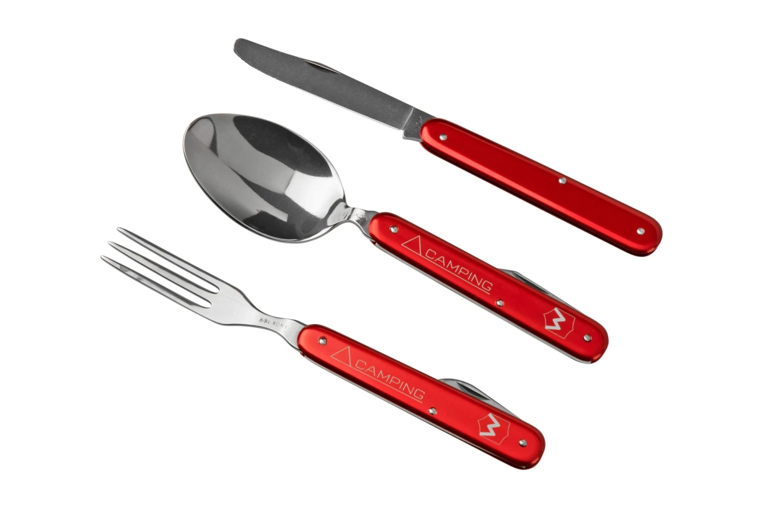 Mercury Trip Set 992-5AC Red Aluminum, Couverts De Camping 1 Mercury Trip Set 992-5AC Red Aluminum, Couverts De Camping