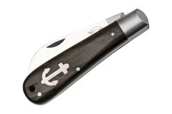 Otter Anchor Knife 172 ML Large Carbon, Smoked Oak, Stainless Anchor, Couteau De Poche -Couteaux Promotion Boutique OR172ML 04 otter