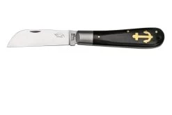 Otter Anchor Knife 173 R.m.L. Large Stainless, Grenadilla, Brass Anchor, Couteau De Poche