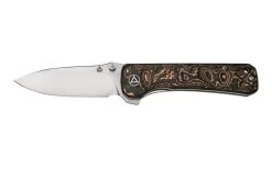 QSP Knife Hawk QS131-T Satin, Copper Foil Carbonfiber Couteau De Poche