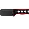 QSP Knife Canary QS141-B2 Blackwashed, Black Red G10, Couteau De Cou