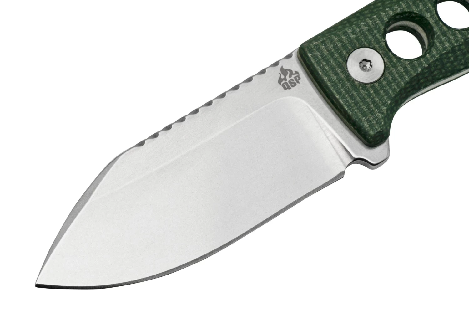 QSP Knife Canary QS141-C1 Stonewashed, Black Green G10, Couteau De Cou 3 QSP Knife Canary QS141-C1 Stonewashed, Black Green G10, Couteau De Cou – Image 3