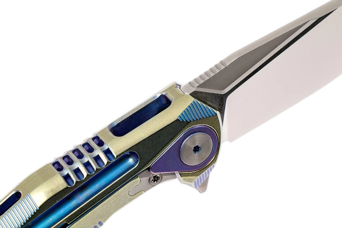 Rike Thor4s Gold-Blue M390 Couteau De Poche à Cadre Intégral 6 Rike Thor4s Gold-Blue M390 Couteau De Poche à Cadre Intégral – Image 6