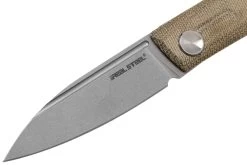 Real Steel Stella Green Canvas Micarta 7057 Knivesandtools Exclusive Couteau De Poche, Poltergeist Design -Couteaux Promotion Boutique RL7057 03 real steel